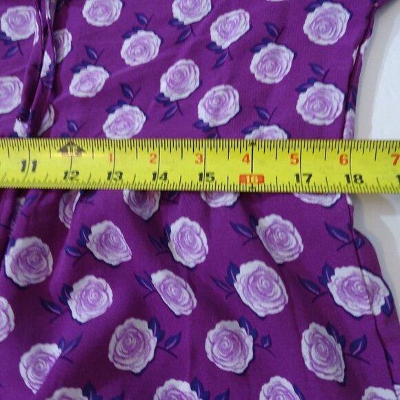 Dokotoo Women Purple Floral Maxi Dress Size M 3/4 Sleeve Loose Fit Tiered - Picture 9 of 12